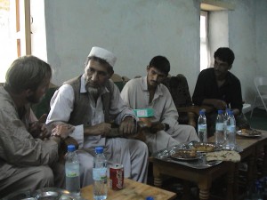Maj. Gant with Dr. Akhbar and others, Mangwel village, Konar